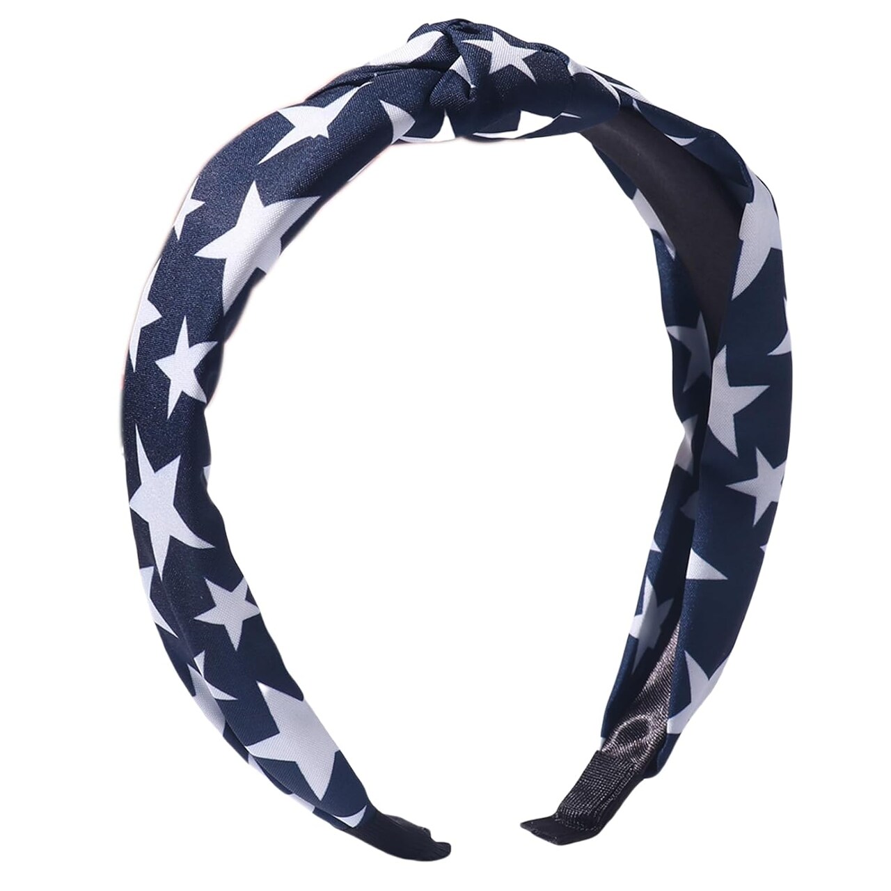 4th of July Headband Independence Day Hair Accessories for Women Girls White Stars Blue Hair Decoration